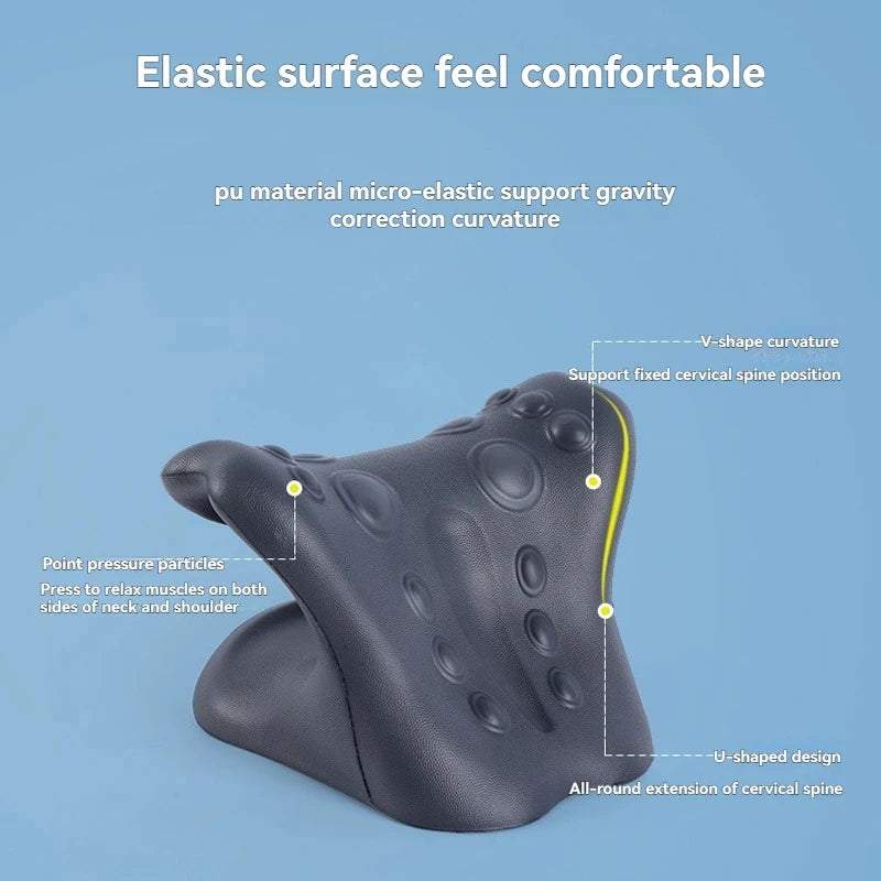 Neck Massager Acupoint Massage Pillow to Relieve Pain Neck Stretching Cervical Correction Cervical Spine Repair Relaxation C-typ