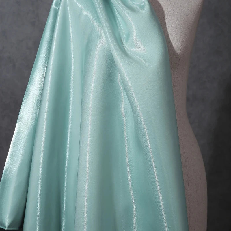 Luxury Glossy Liquid Satin Fabric Wide 1.5M Galaxy Water Gloss Satin Fabric for Dress Suit Clothing Fashion Designer Material