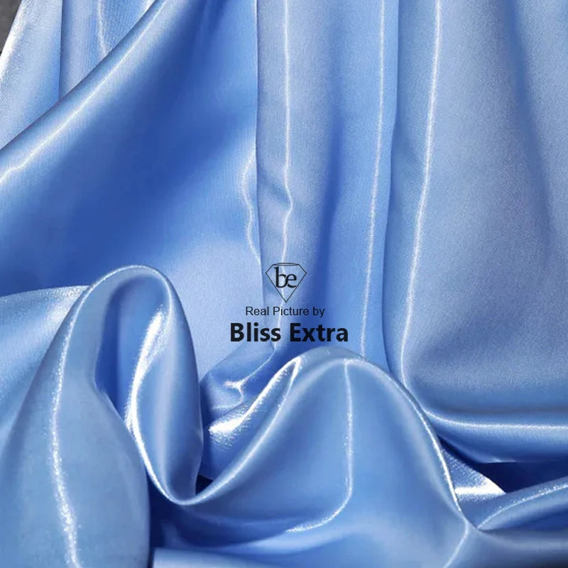 Luxury Glossy Liquid Satin Fabric Wide 1.5M Galaxy Water Gloss Satin Fabric for Dress Suit Clothing Fashion Designer Material