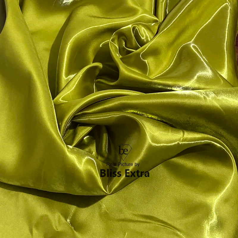 Luxury Glossy Liquid Satin Fabric Wide 1.5M Galaxy Water Gloss Satin Fabric for Dress Suit Clothing Fashion Designer Material