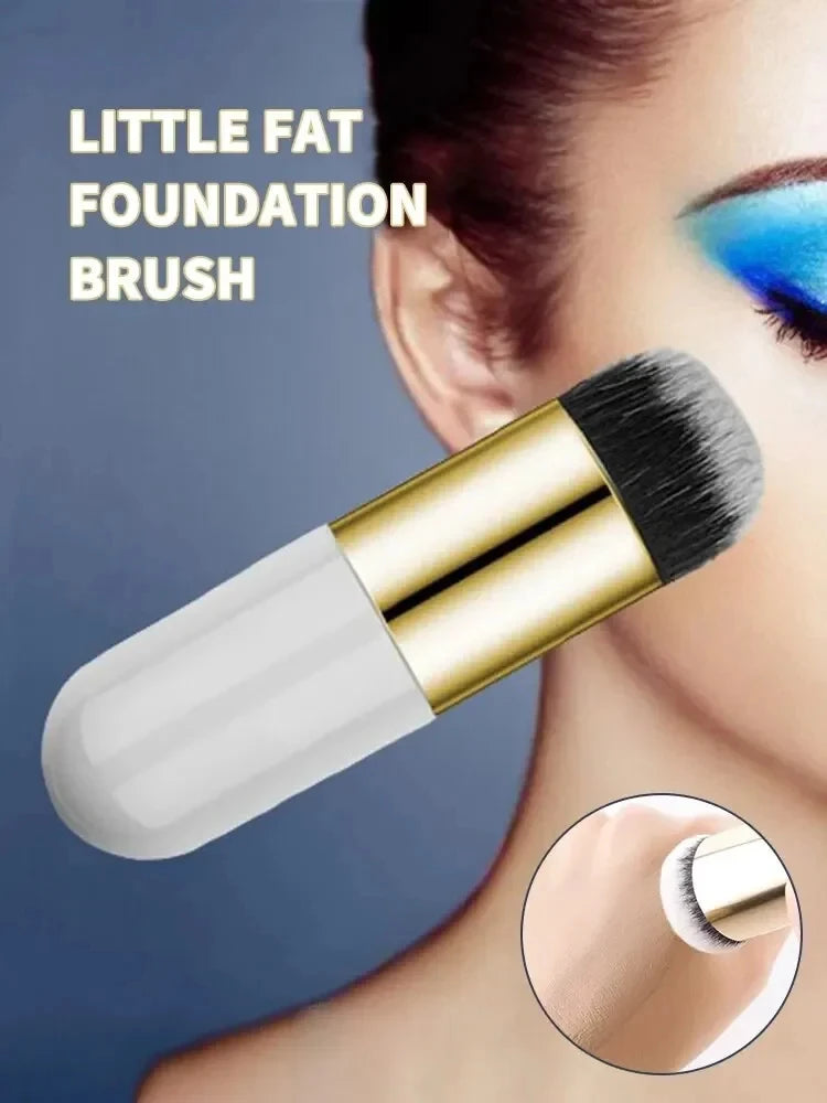 1Pc Large Brush With Small Fat Pier Foundation Head Make Up Brush BB Cream Mushroom Brush No Powder No Mark Foundation Makeup