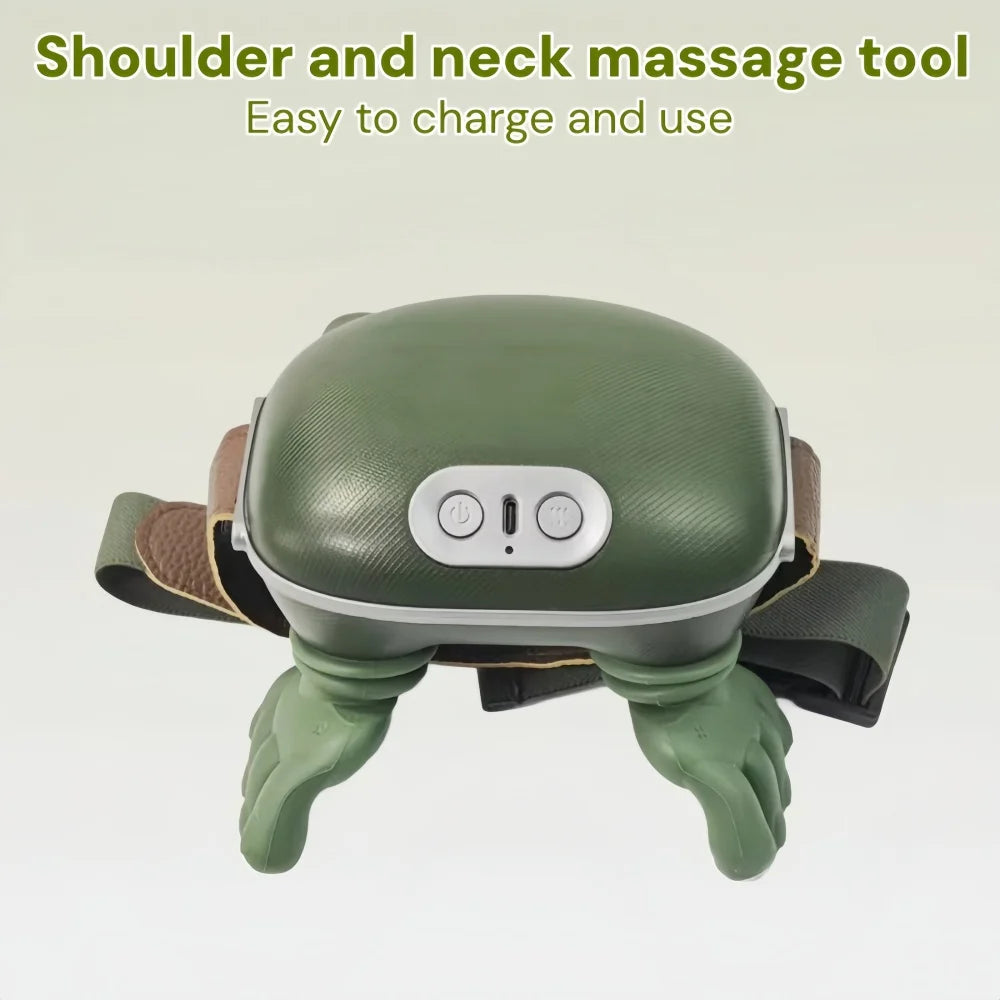 Neck Massager Finger Pressure Shiatsu Neck Back and Shoulder Massager Electric Kneading Neck Deep Massage Muscle Relax