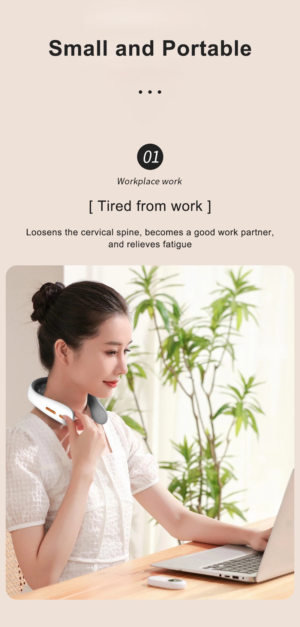 Smart Cervical Massager TENS Pulse Cervical Massager Remote Control Hot Compress Vibration Massage Intelligent Neck Massager