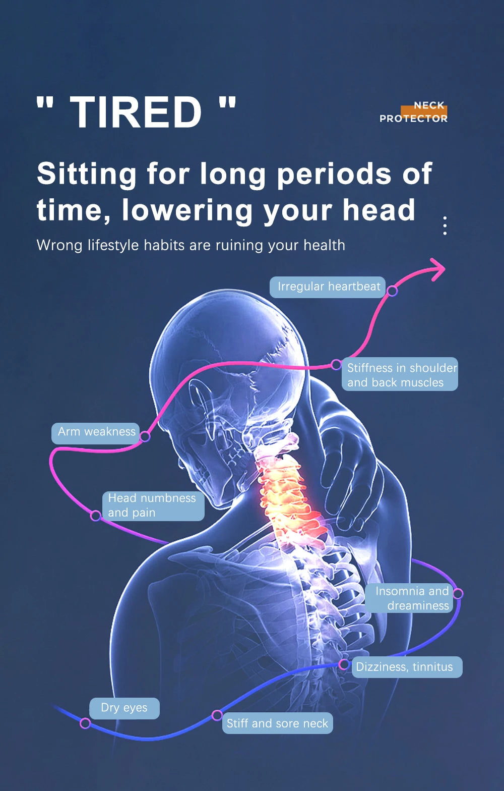 Smart Cervical Massager TENS Pulse Cervical Massager Remote Control Hot Compress Vibration Massage Intelligent Neck Massager