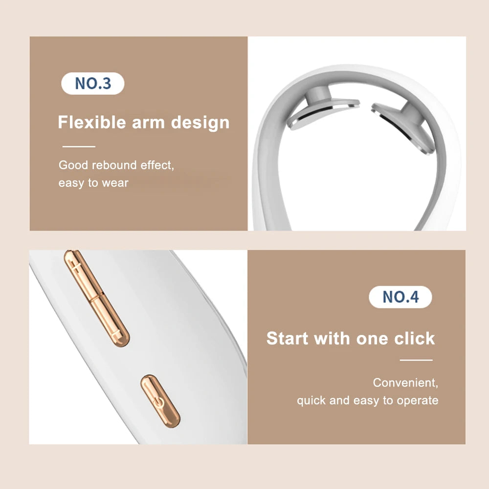 Smart Cervical Massager TENS Pulse Cervical Massager Remote Control Hot Compress Vibration Massage Intelligent Neck Massager