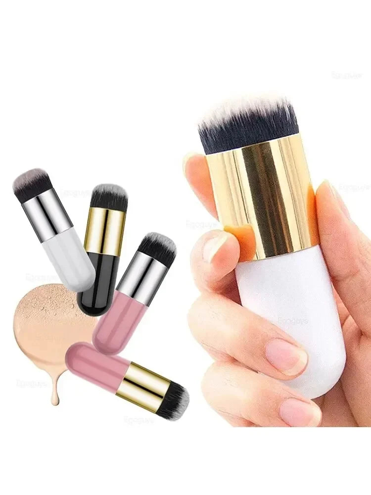 1Pc Large Brush With Small Fat Pier Foundation Head Make Up Brush BB Cream Mushroom Brush No Powder No Mark Foundation Makeup