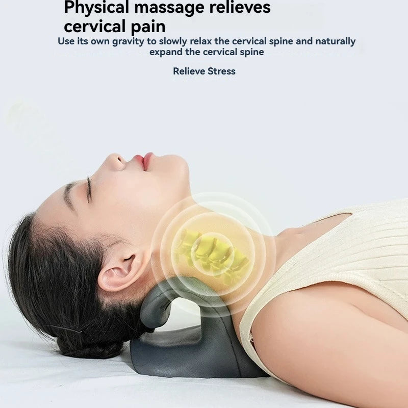 Neck Massager Acupoint Massage Pillow to Relieve Pain Neck Stretching Cervical Correction Cervical Spine Repair Relaxation C-typ