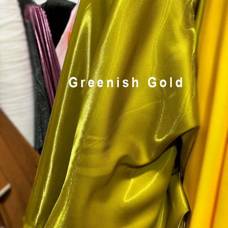 Luxury Glossy Liquid Satin Fabric Wide 1.5M Galaxy Water Gloss Satin Fabric for Dress Suit Clothing Fashion Designer Material