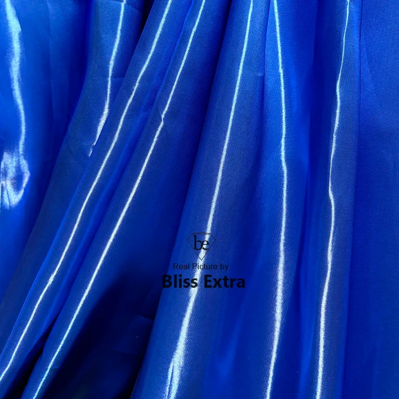 Luxury Glossy Liquid Satin Fabric Wide 1.5M Galaxy Water Gloss Satin Fabric for Dress Suit Clothing Fashion Designer Material