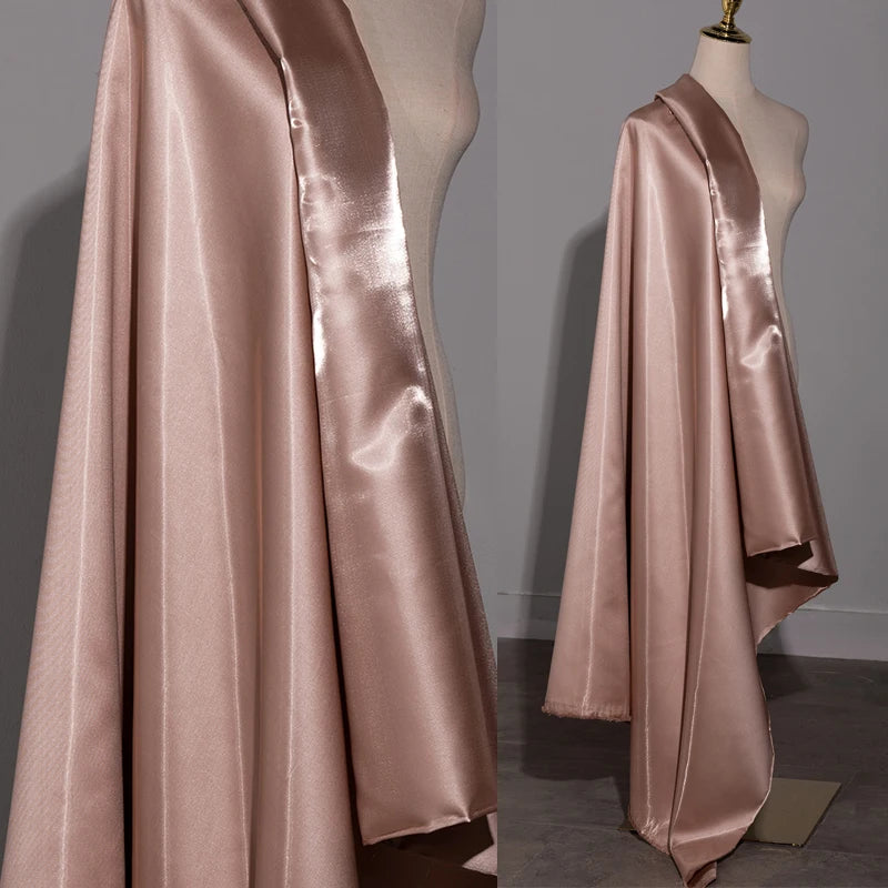 Luxury Glossy Liquid Satin Fabric Wide 1.5M Galaxy Water Gloss Satin Fabric for Dress Suit Clothing Fashion Designer Material