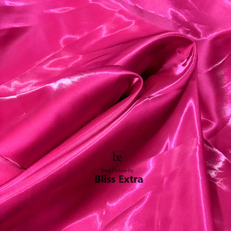 Luxury Glossy Liquid Satin Fabric Wide 1.5M Galaxy Water Gloss Satin Fabric for Dress Suit Clothing Fashion Designer Material