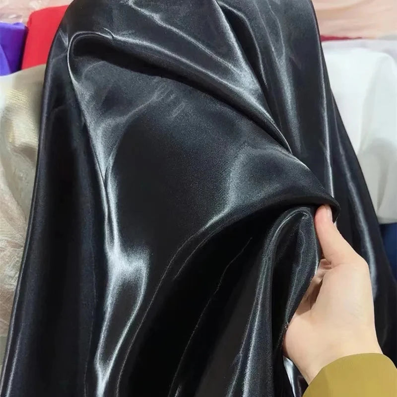 Luxury Glossy Liquid Satin Fabric Wide 1.5M Galaxy Water Gloss Satin Fabric for Dress Suit Clothing Fashion Designer Material