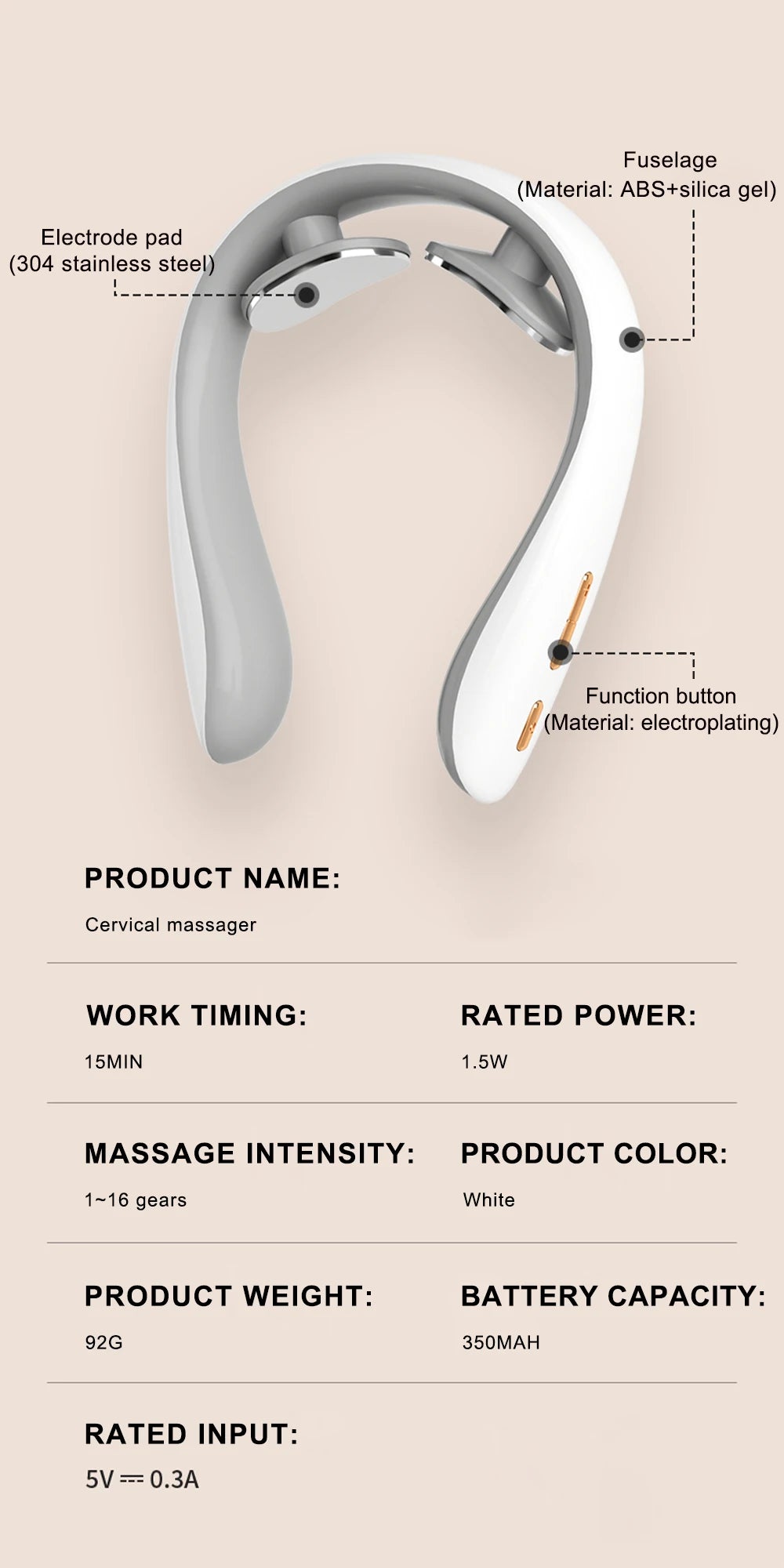 Smart Cervical Massager TENS Pulse Cervical Massager Remote Control Hot Compress Vibration Massage Intelligent Neck Massager