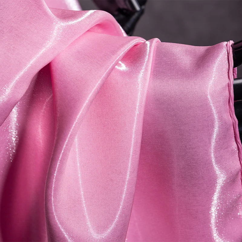 Luxury Glossy Liquid Satin Fabric Wide 1.5M Galaxy Water Gloss Satin Fabric for Dress Suit Clothing Fashion Designer Material