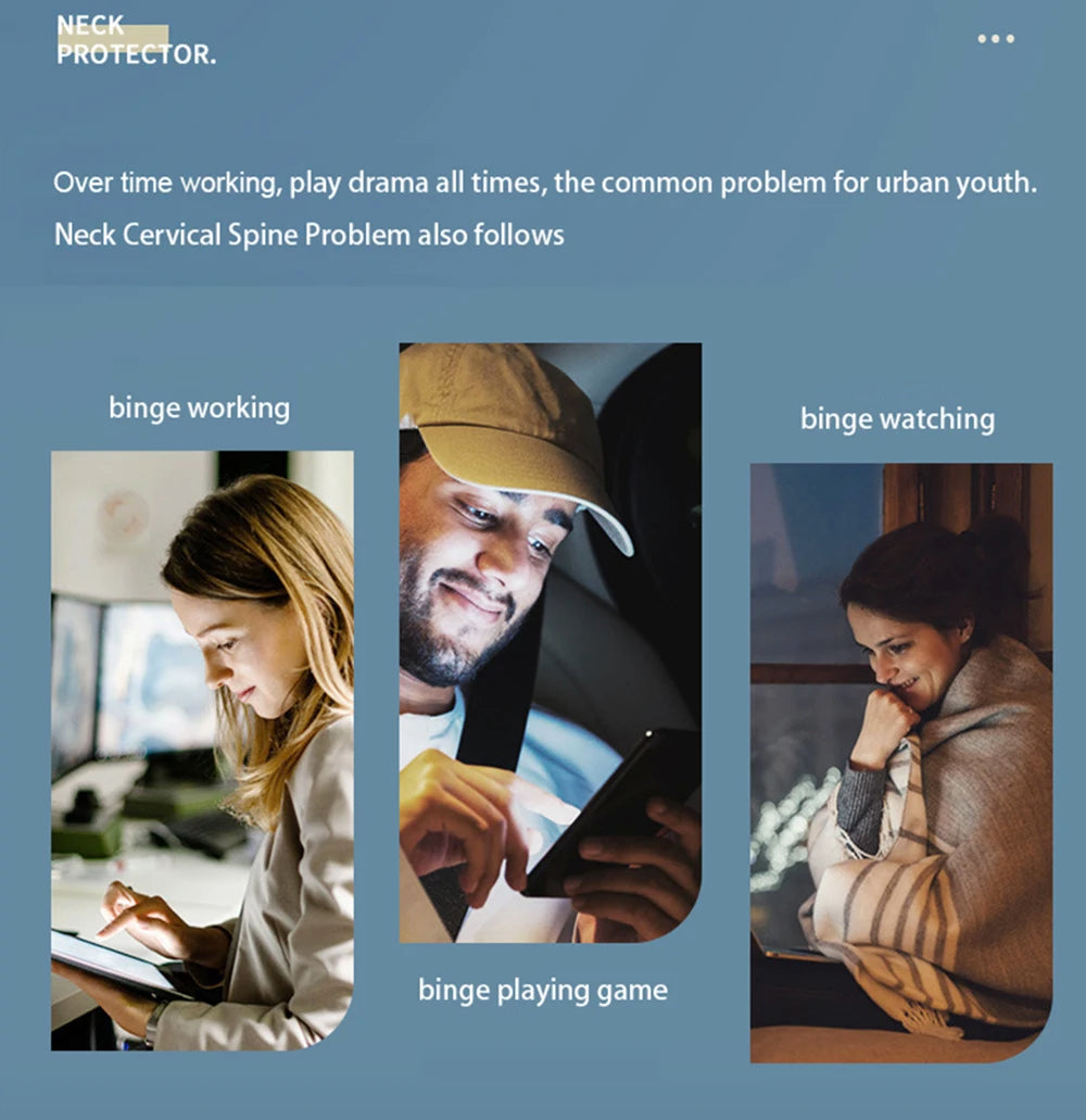 Smart Neck Massager With Hot Compress Remote Controller Portable Neck Cervical Spine Massage Back Waist Pain Relief Body Relax