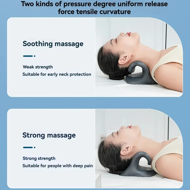 Neck Massager Acupoint Massage Pillow to Relieve Pain Neck Stretching Cervical Correction Cervical Spine Repair Relaxation C-typ