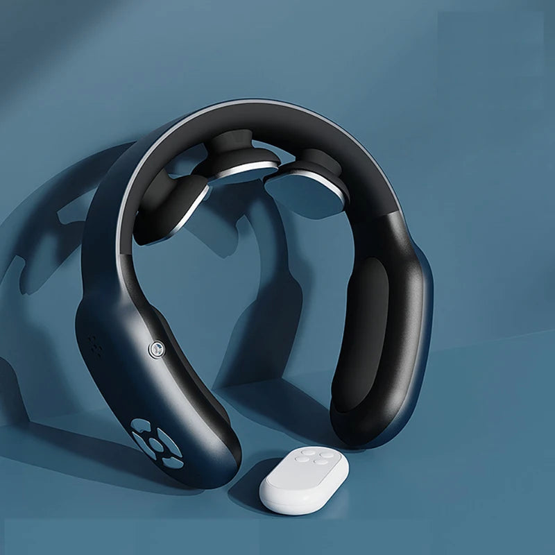 Smart Neck Massager With Hot Compress Remote Controller Portable Neck Cervical Spine Massage Back Waist Pain Relief Body Relax