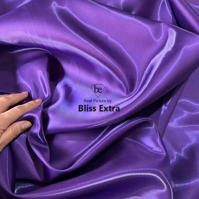 Luxury Glossy Liquid Satin Fabric Wide 1.5M Galaxy Water Gloss Satin Fabric for Dress Suit Clothing Fashion Designer Material