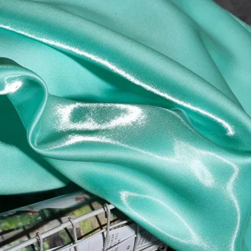 Luxury Glossy Liquid Satin Fabric Wide 1.5M Galaxy Water Gloss Satin Fabric for Dress Suit Clothing Fashion Designer Material