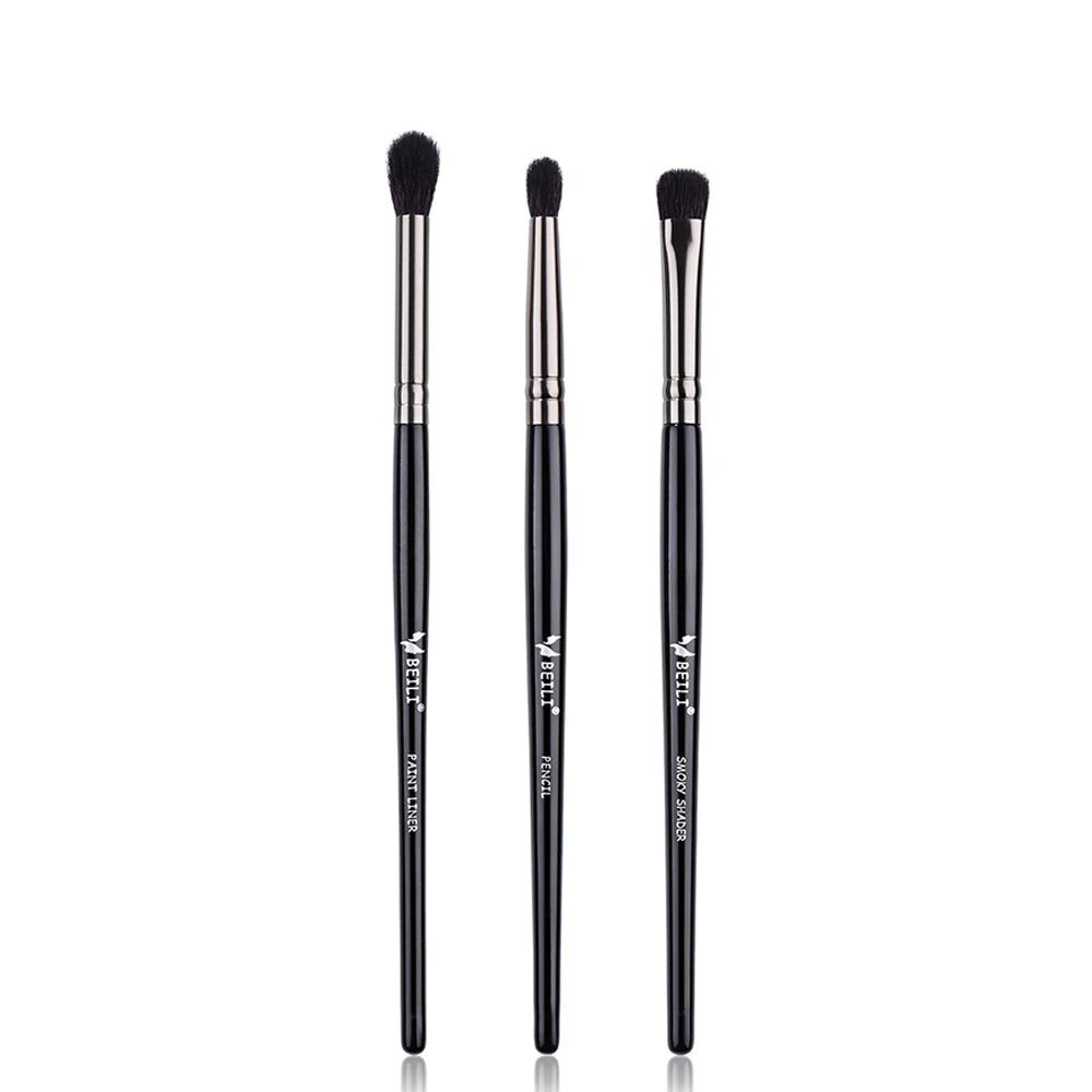 1/3pcs Professional Classic Natural Eye Makeup Brushes Set Eyeshadow Eyebrow Blending Smokey Black Beauty Make up Brushes