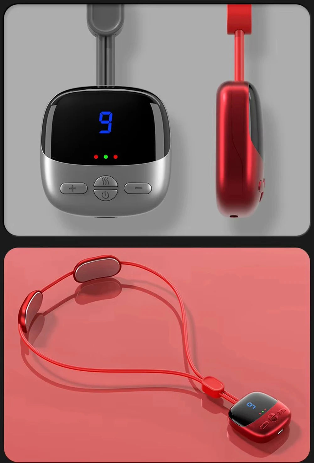 Smart TENS+EMS Electric Neck Massager with Micro-Current Portable Hot Compress for Cervical Spine Shoulder And Neck Pain Relief